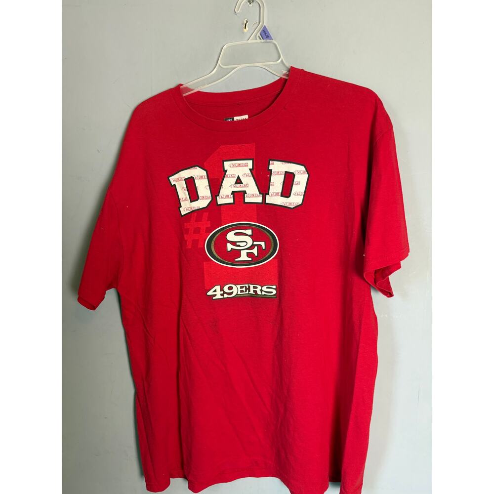 San Francisco 49ers #1 Dad Red Tee Shirt Size XL NFL Football Fan Gift